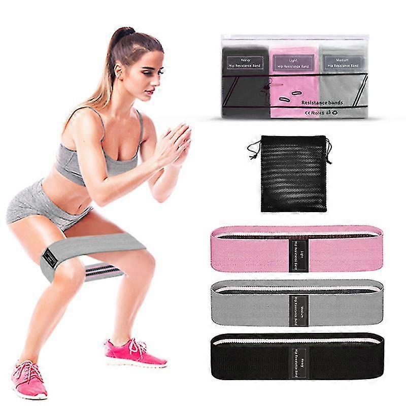 3 Pcs Sports Exercise Resistance Loop Bands Set Elastic Band Set For Yoga Home Gym Training
