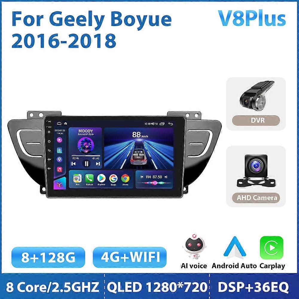 Podofo AI Suara Android Carplay Radio Mobil Untuk Geely Boyue 2016-2018 2DIN Android Auto 4G Multimedia GPS Autoradio DSP