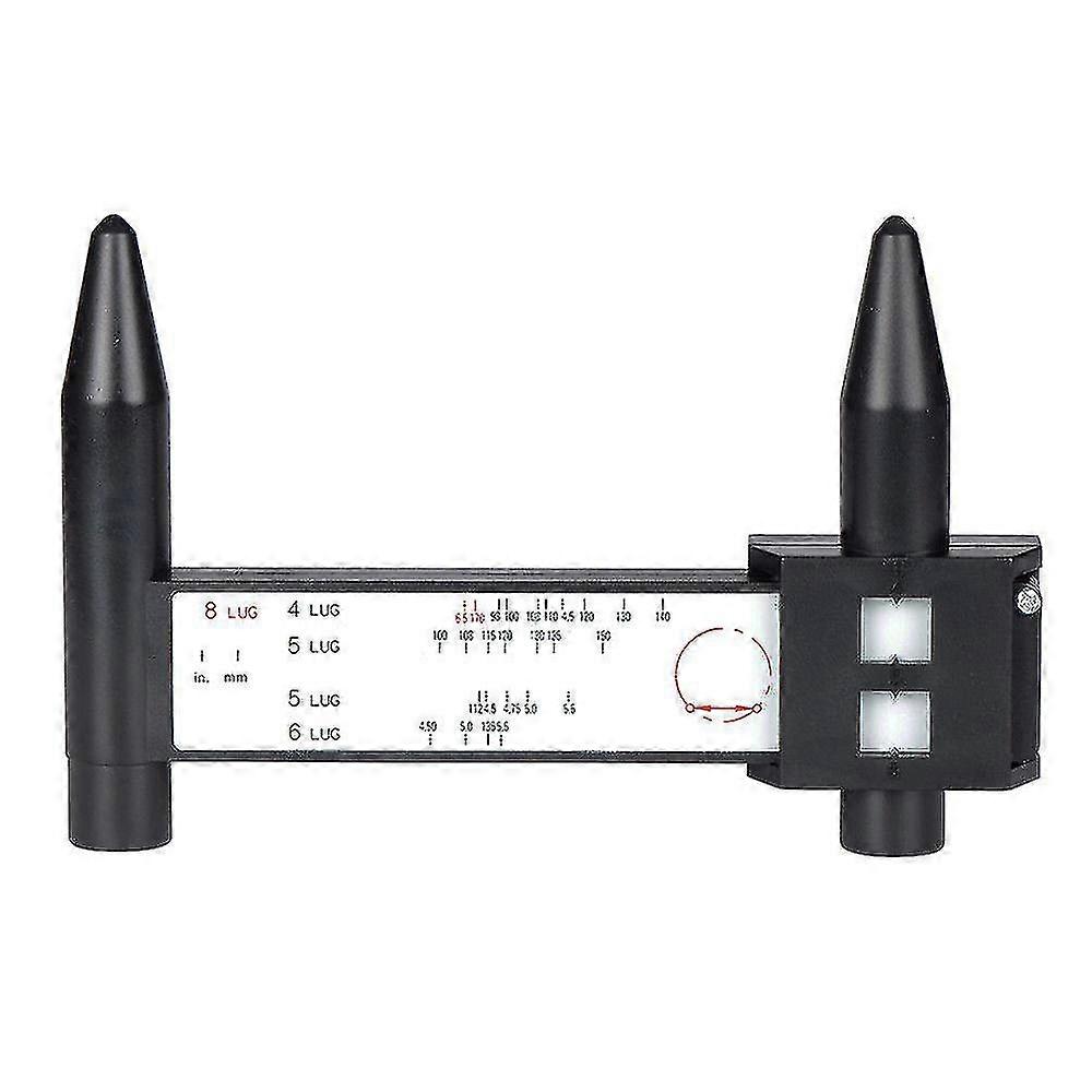 Pcd Gauge Ruler Rim Car Wheel Bolt Pattern Measuring Gauge Tool Hole 4 5 6 8 Lug (rui)
