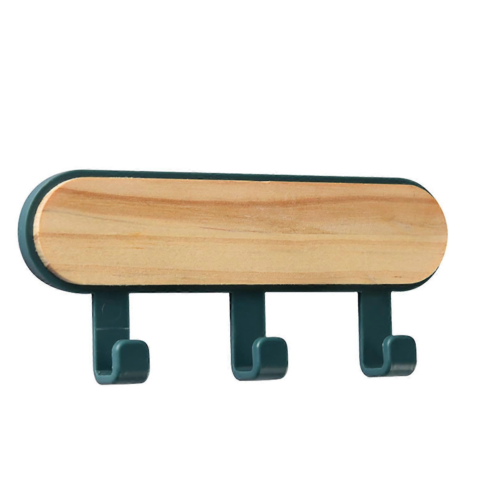 Storage Hanger Punch-free Multi-hook Trace-less Decorative Wall Wood Hooks for Home