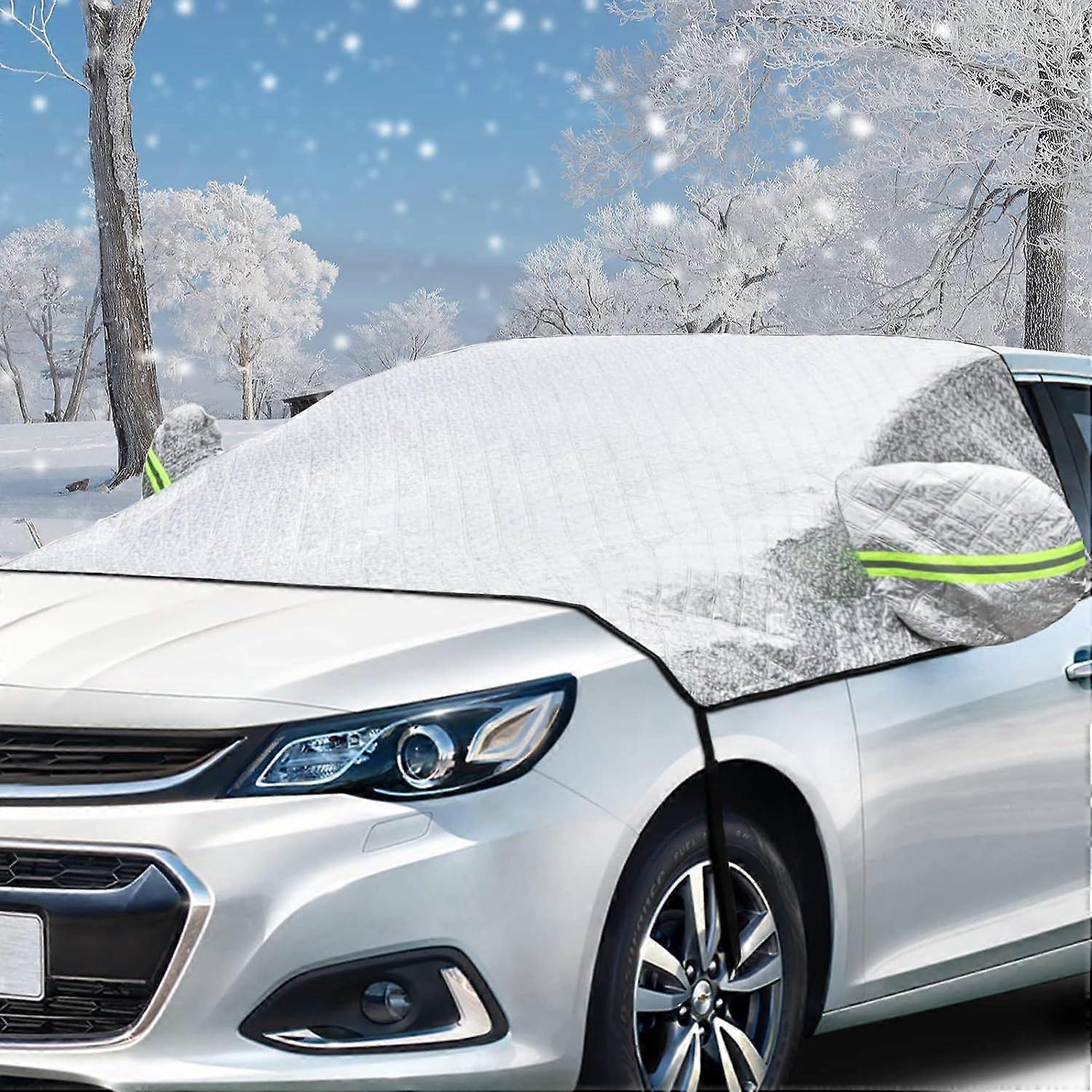 2024,Windshield Cover for ICE and Snow Car Windshield Snow Cover 4 Layer Protection for SnowICEUVFrost Wiper & Mirror Protection Universal