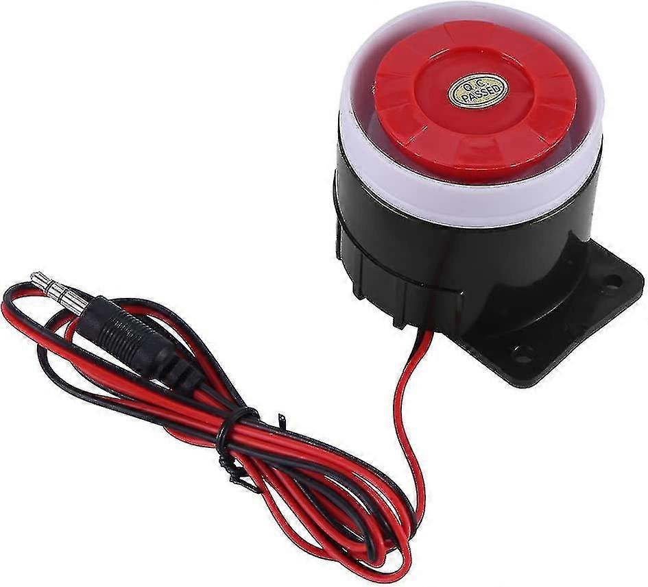 Home Mini 12v Horn Siren 110 Db With 3.5mm Plug (red) 1 Pieces