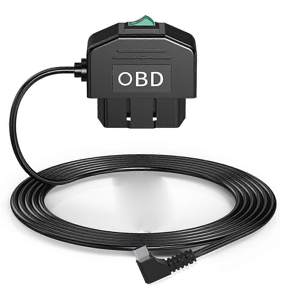 Dashcam OBD Hardwire Kit, Dash Camera USB Typ C Hardwire Kit mit OBD-Stromkabel für Dashcam 12-2 Boris