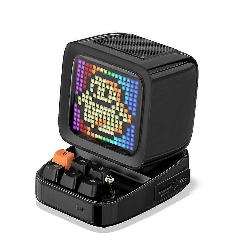 Divoom Ditoo Bluetooth Speaker Retro Pixel Art Alarm Clock LED Display Panel Black