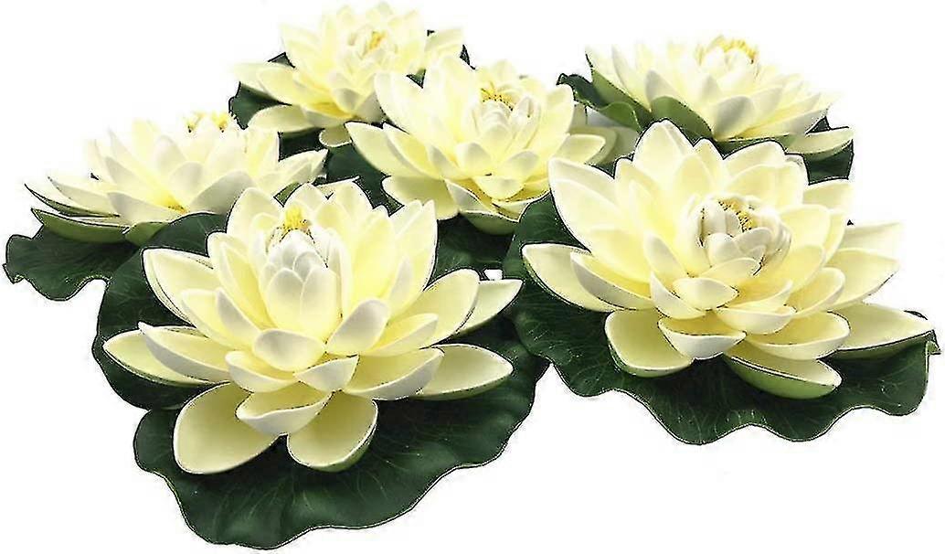 Artificial Floating Foam Lotus , With Lily Pad Ornts