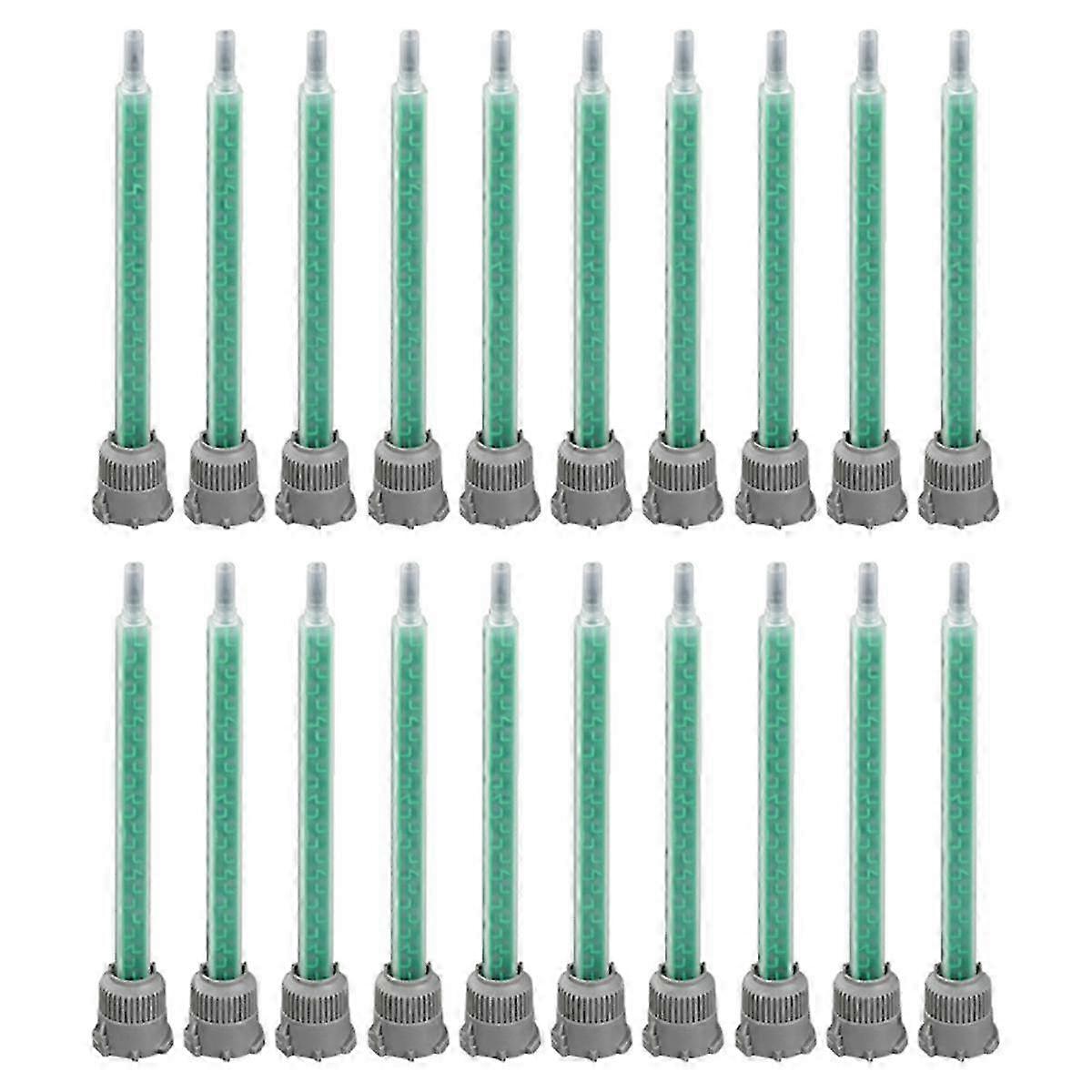 Epoxy Adhesive Mixing Nozzle Resin Mixer Adhesive Applicator Dispenser Mixer Stir Spiral Hose(20 PCS)