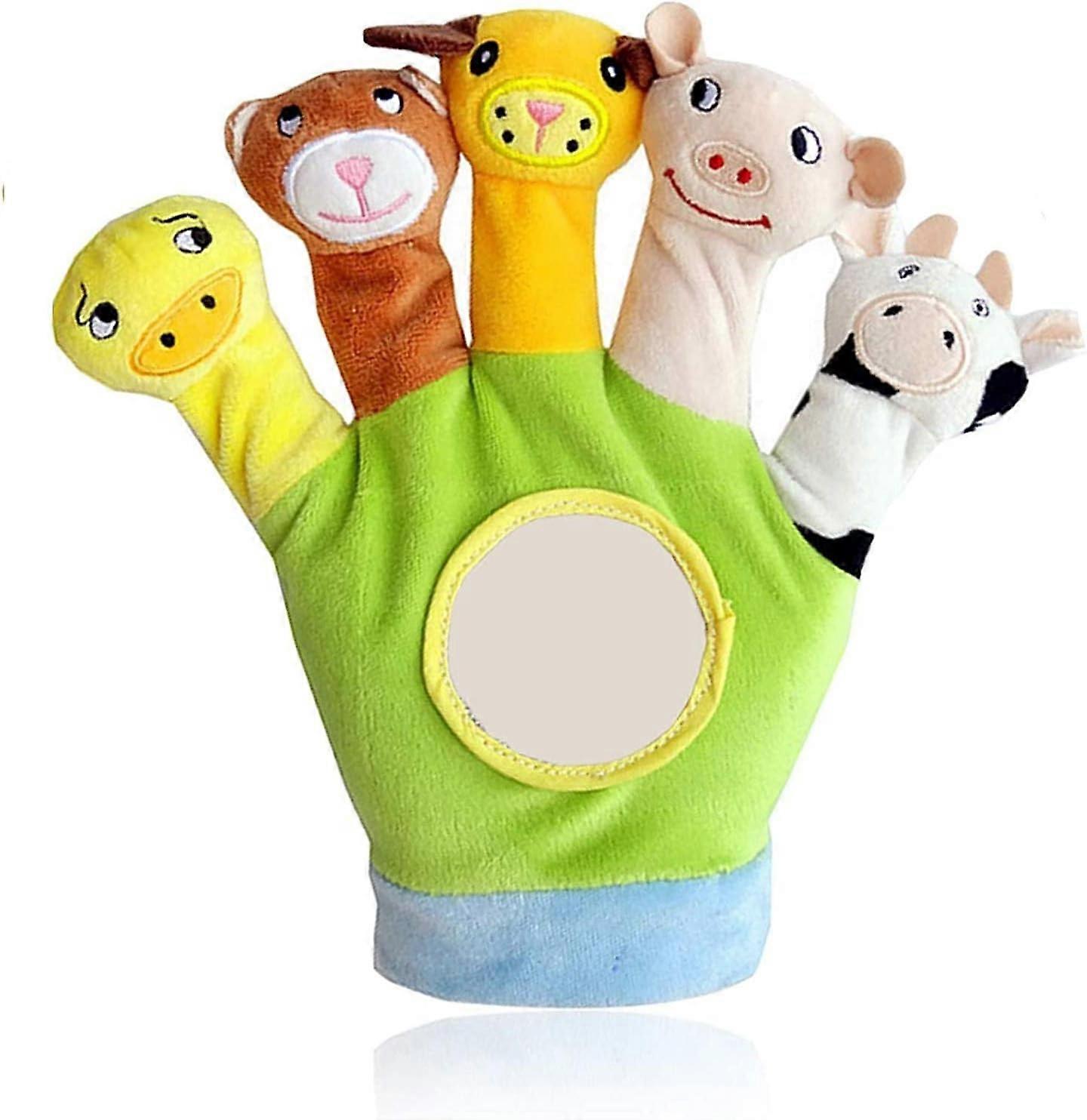 Baby fabric gloves green hand puppet