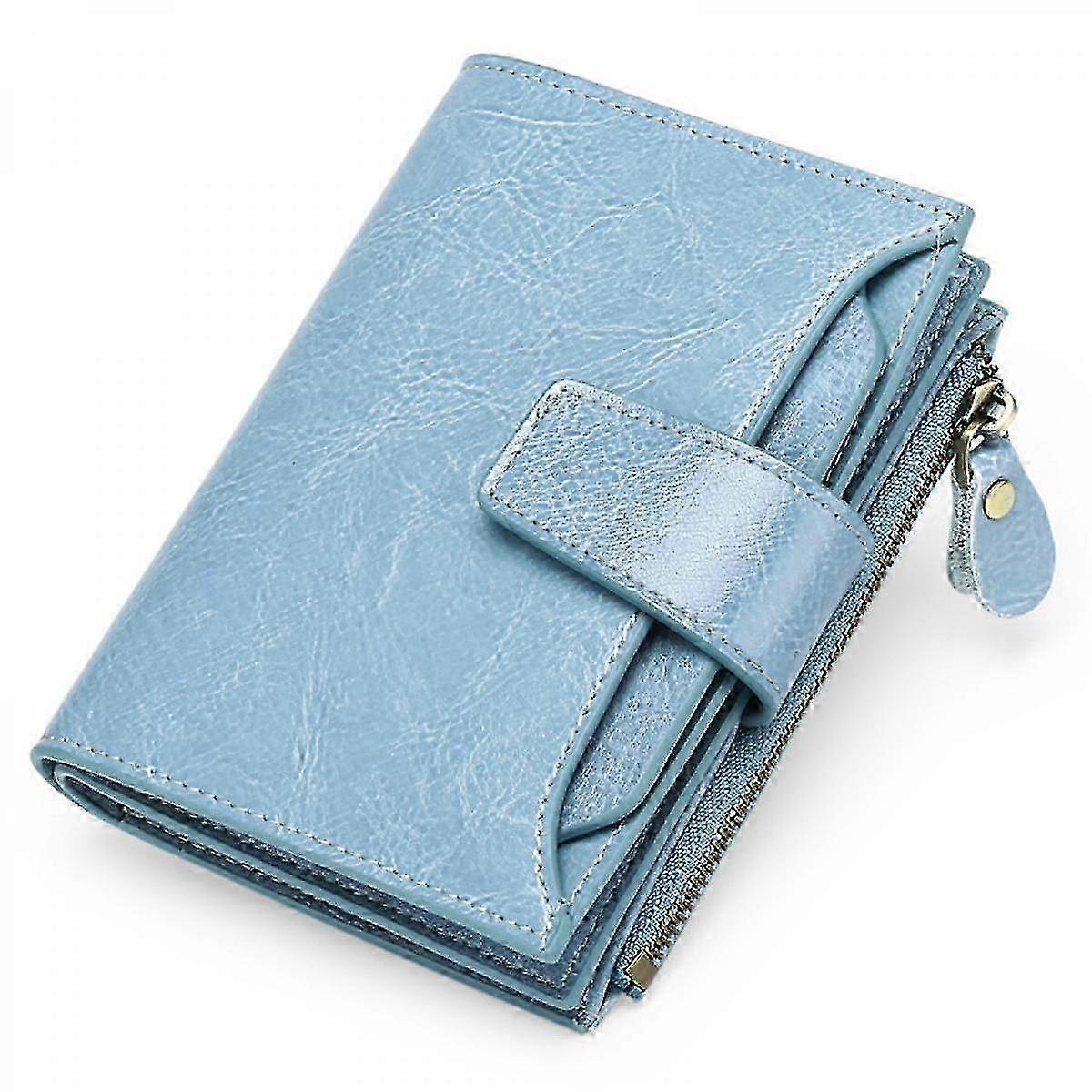RFID Blocking Slim Tri-Fold Leather Wallet