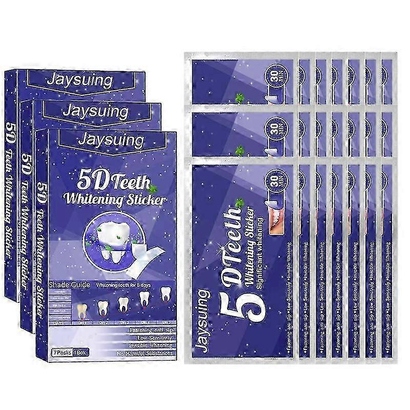 21Pcs Teeth Whitening Strips Advanced 3D Whitening Home Strips