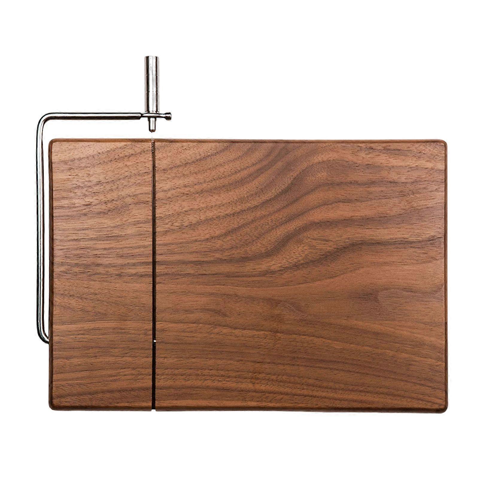 Cheese Slicer Cutter Board for Block Cheese Effortless Slicing Wood Hard Semi-Soft Cheese Butter Vegetables Guillotine Sausage Ham Biltong Jerky Slice