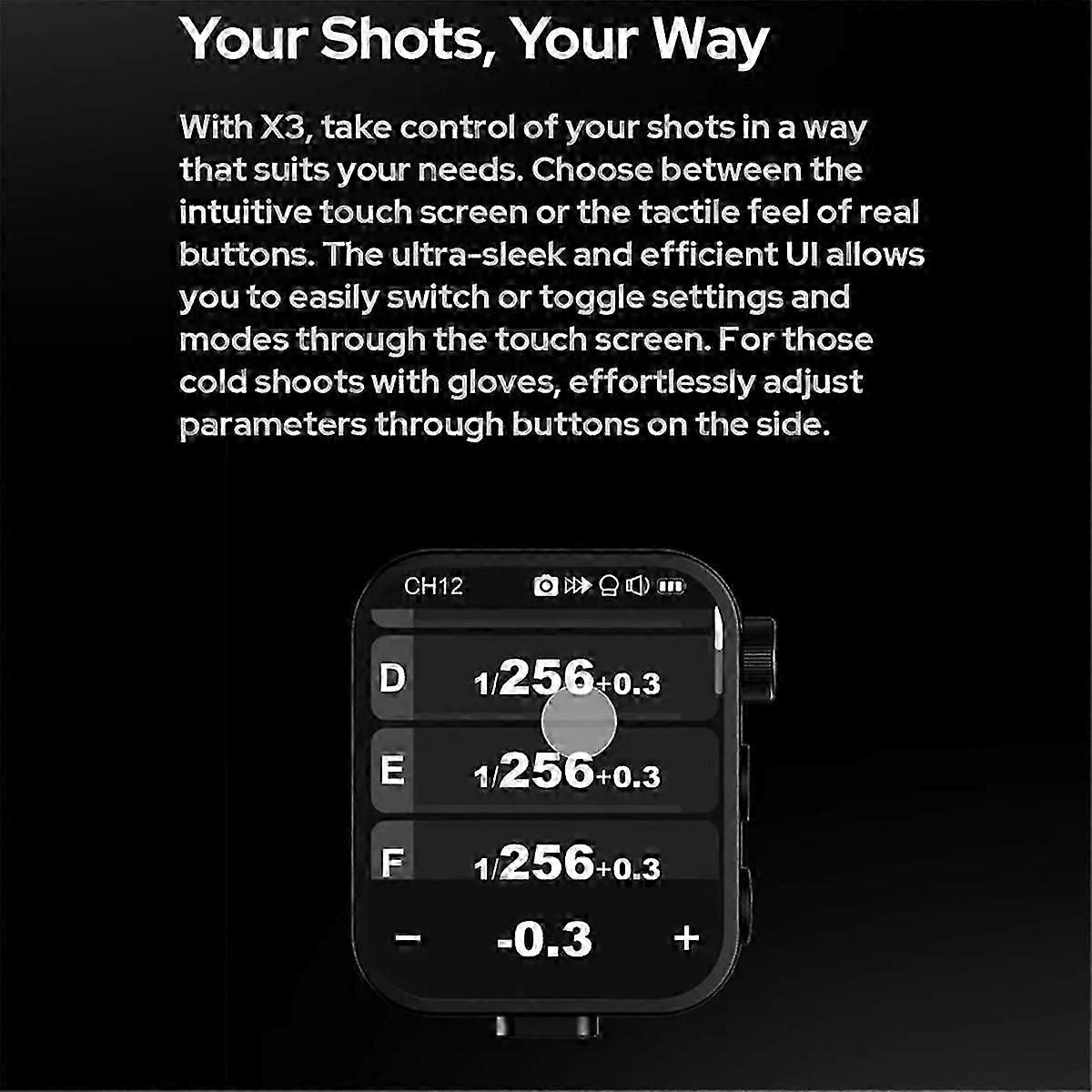 For X3 Flash Trigger Wireless Flashes Trigger Ttl 2.4ghz Oled Touch Screen Transmitter For Camera