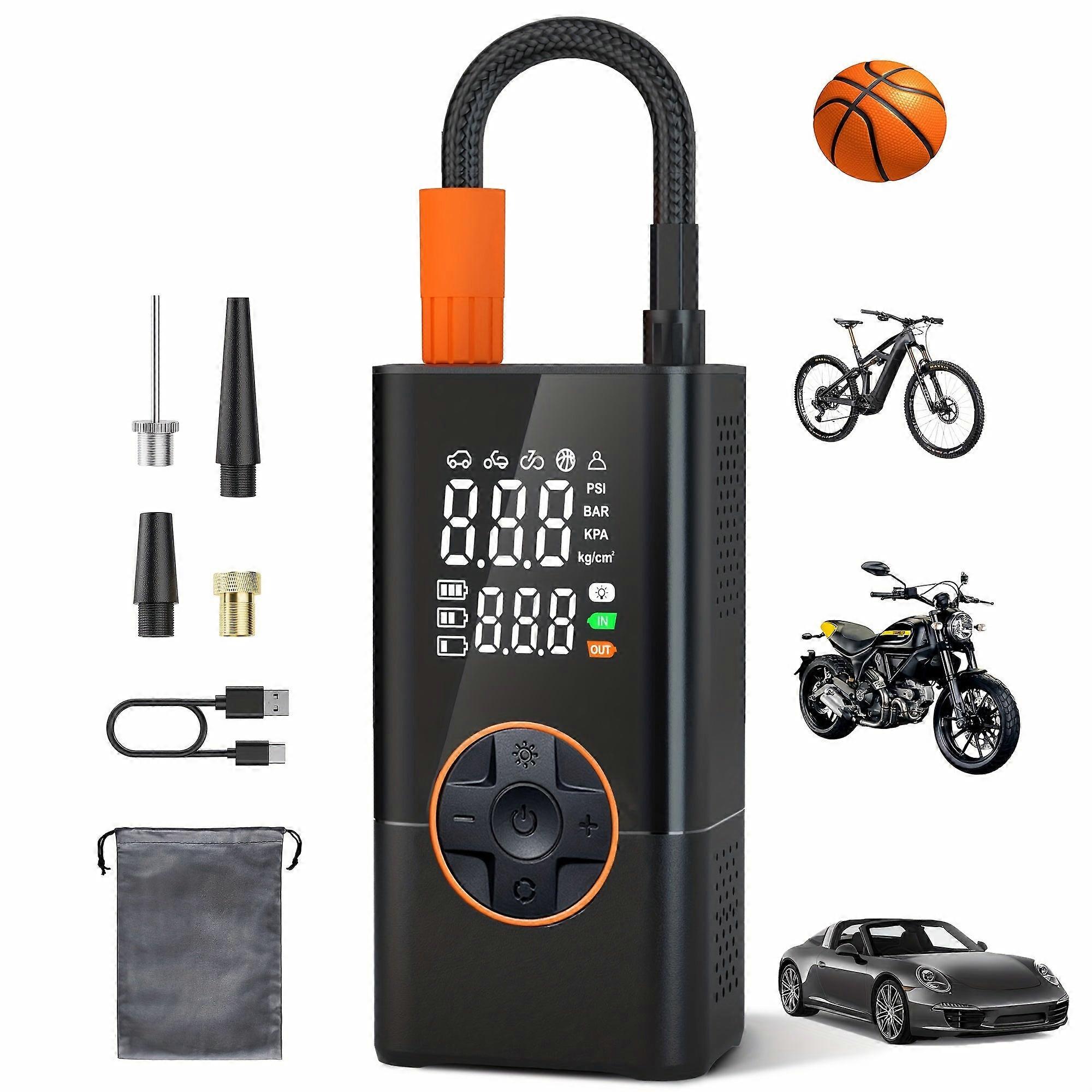 Nnetm Portable Tire Inflator With Dual Screen