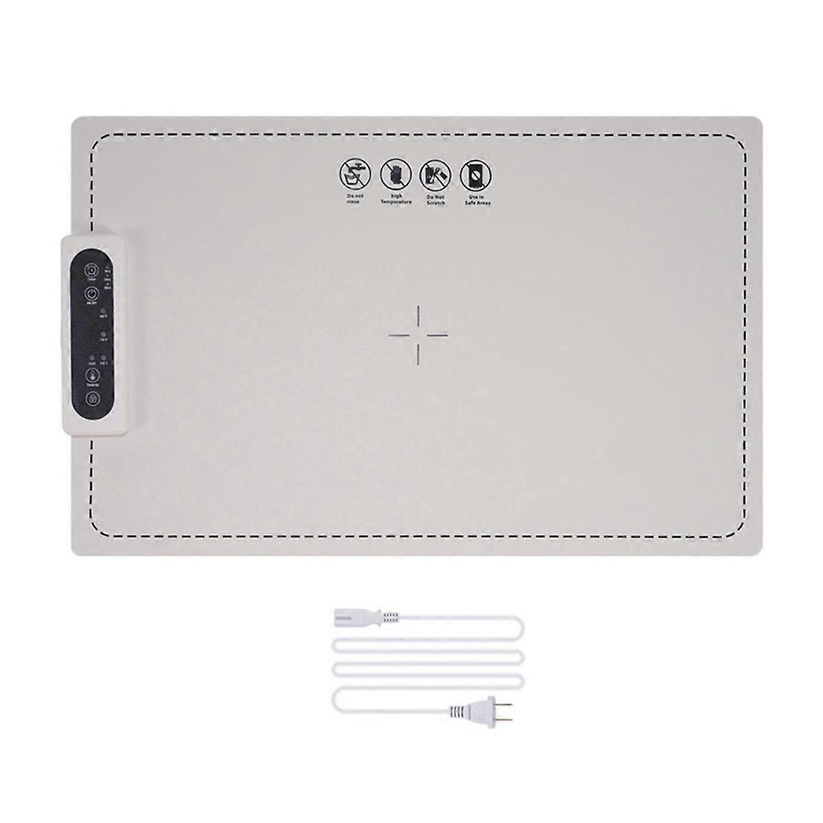 Foldable Flexible Silicone Household Table Hot Plate, 3-Speed Adjustable Temperature Food Heating P