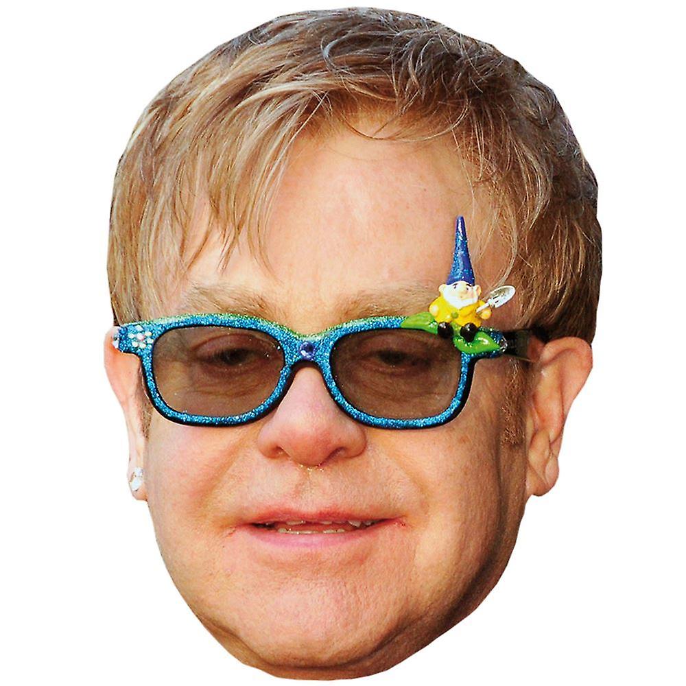 Elton John Celebrity Mask, Flat Card Face