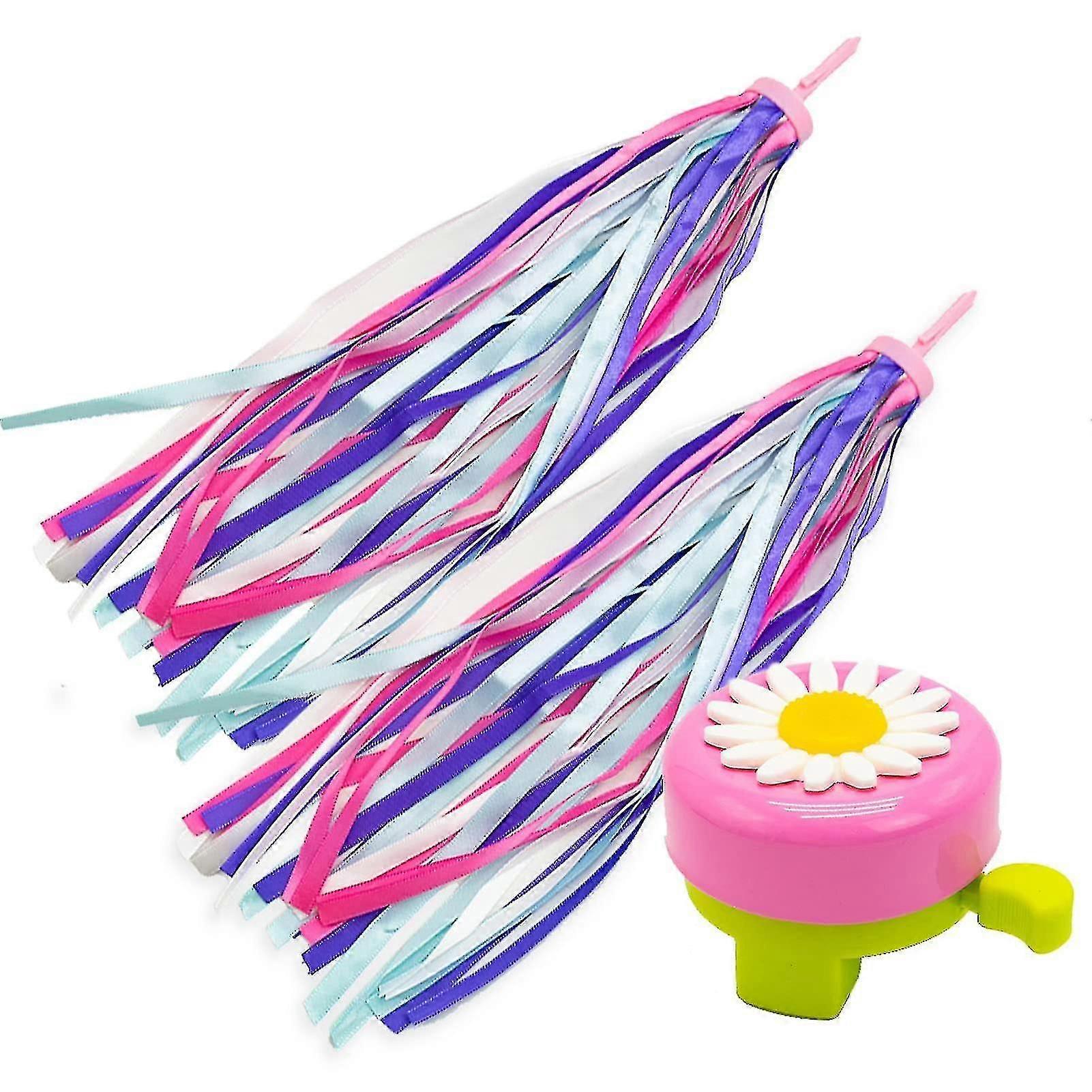 Kız Erkekler için 1 Çift Çocuk Gökkuşağı Bisiklet Flamaları, 2 adet 10 "Çocuk Renkli Bisiklet Gidon Kavramalar Püskül Kurdeleler