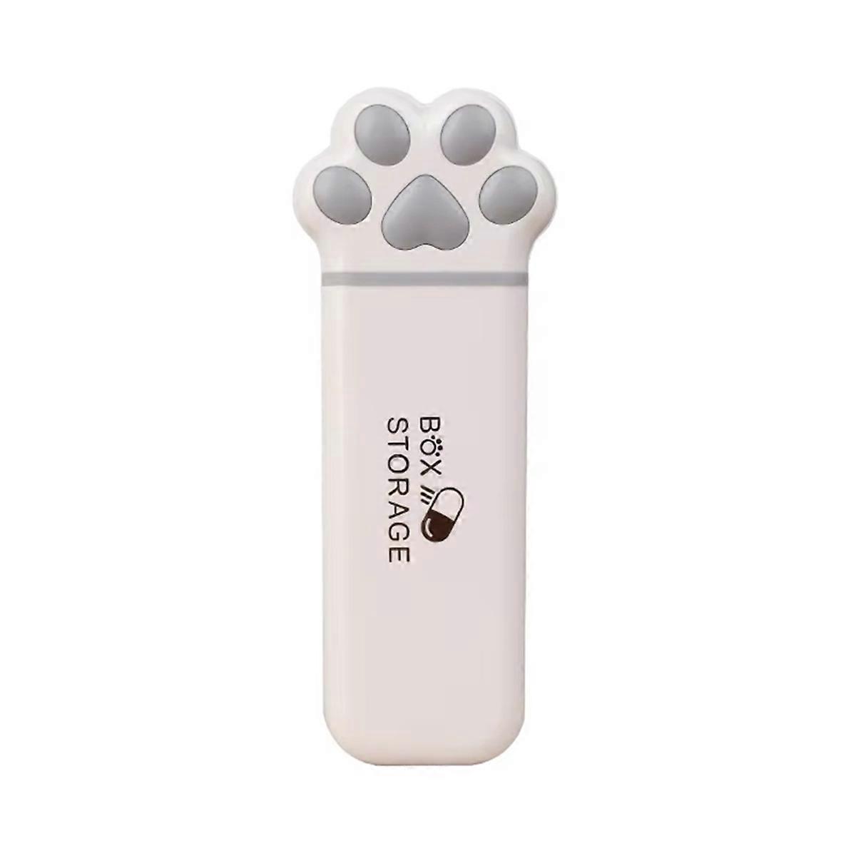 Mini Cat Storage Box - Portable, Multi-Functional Three-Grid Organizer for Medicine, Jewelry, and S