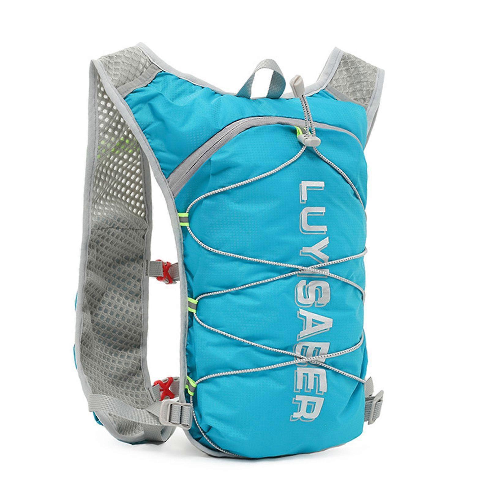 Running Hydration Vest Backpack Lightweight Insulated Pack Daypack Waterproof Reflective Nylon Sports Bag for Running Biking Camping Hiking Trailing