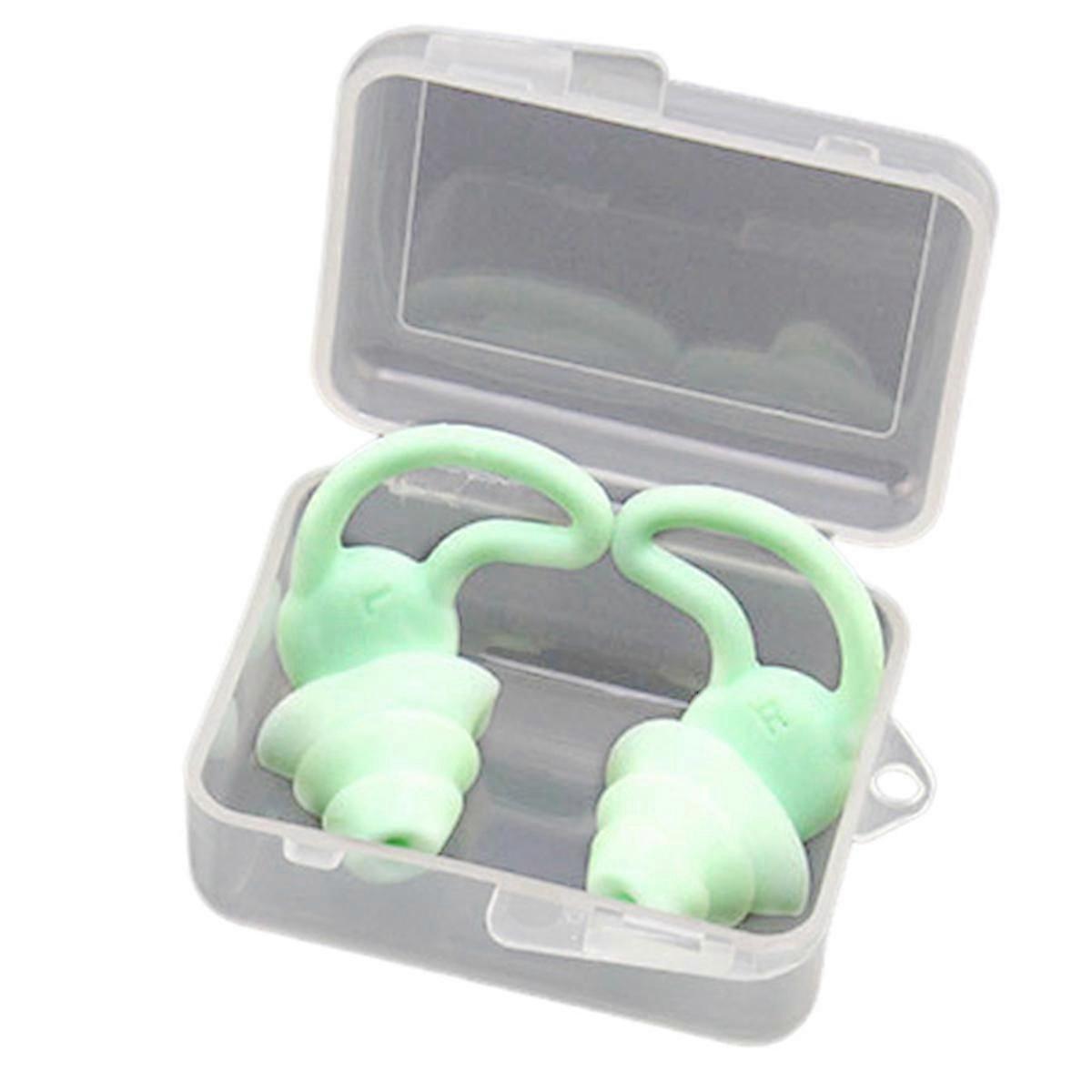 Soundproof Earplugs Three Layer Silicone Earplugs Waterproof Swimming Ear Plugs Sleep Noise Reduction Comfortable-A