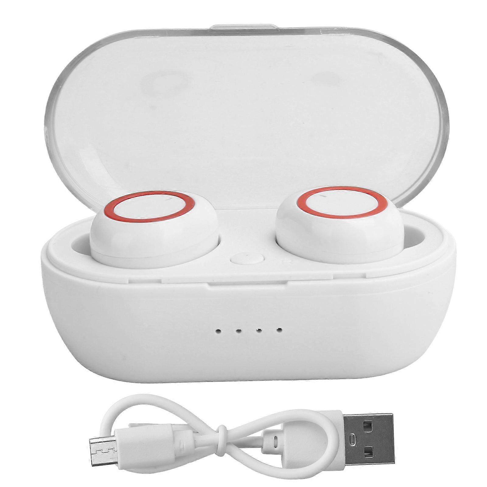 Y50 Wireless Bluetooth Earphone Bluetooth Earbuds Stereo Headphone Bluetooth 5.0 HeadsetWhite Red