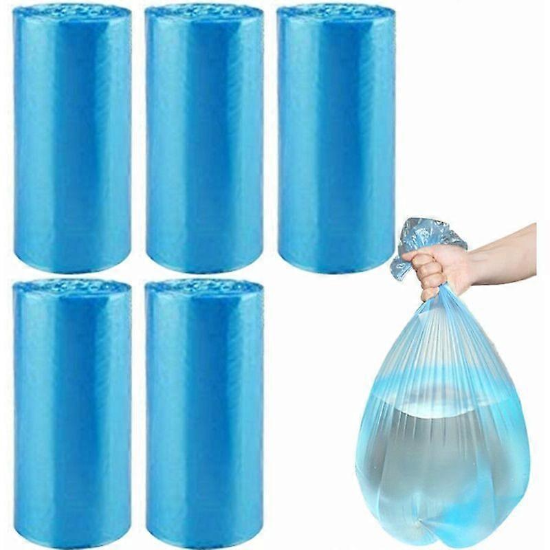 5pcs Point Break Trash Bags - Color (Plain Thick) - Note Blue