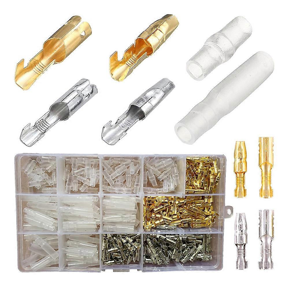 400pcs circular motorcycle connectors double, 3.9mm connectors