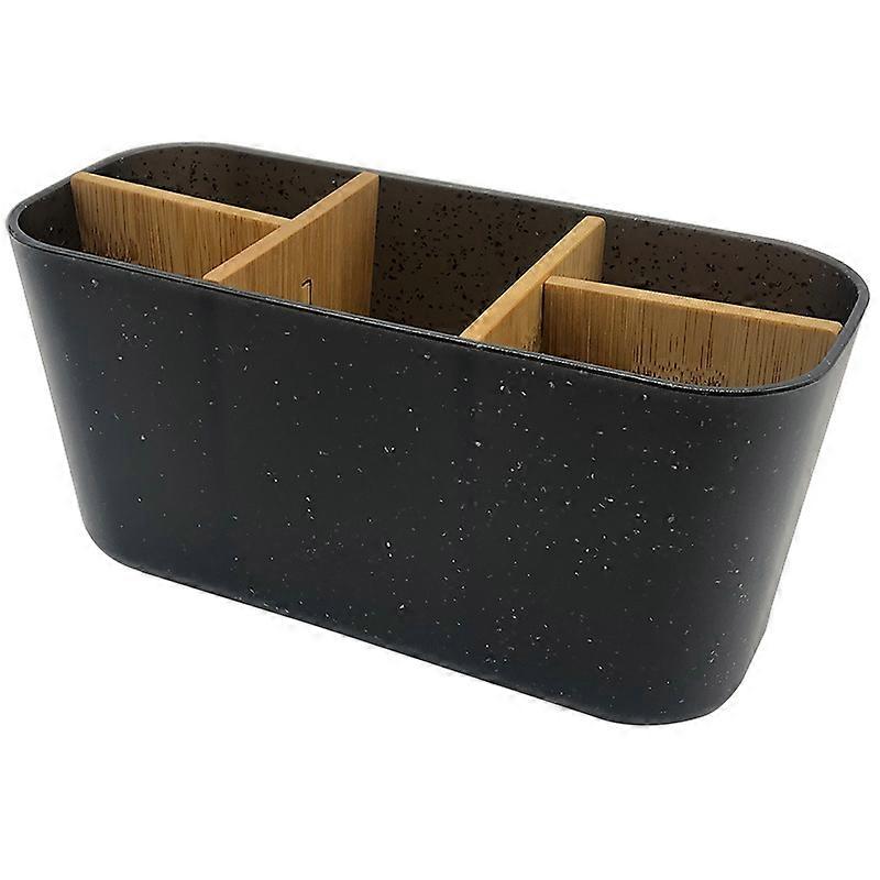 Wooden Bamboo Toothpaste and Toothbrush Holder