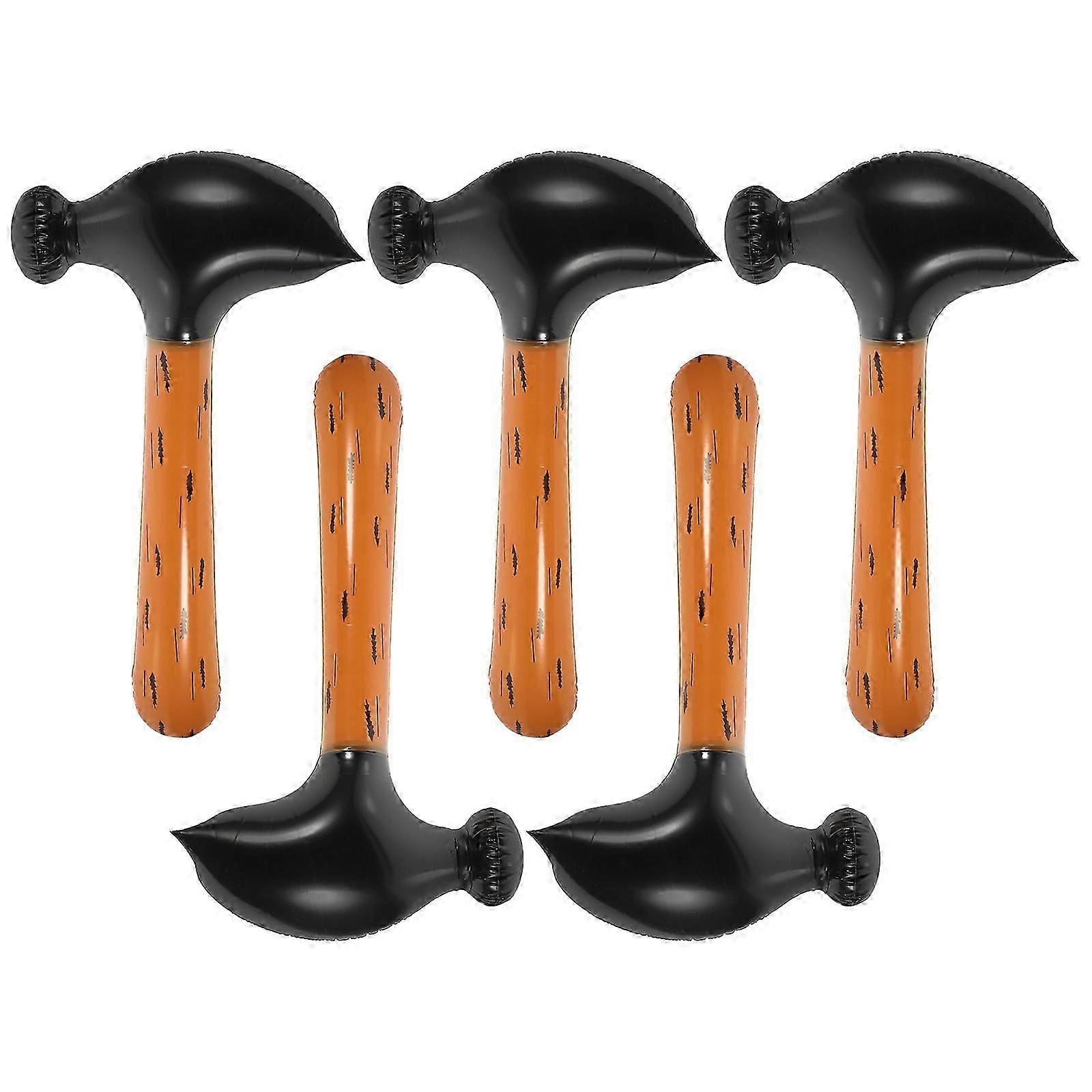 5pcs Pool Party Inflatable Hammer Prop Decorative Toy Hammer Funny Hammer Toy for Kid-GOOD