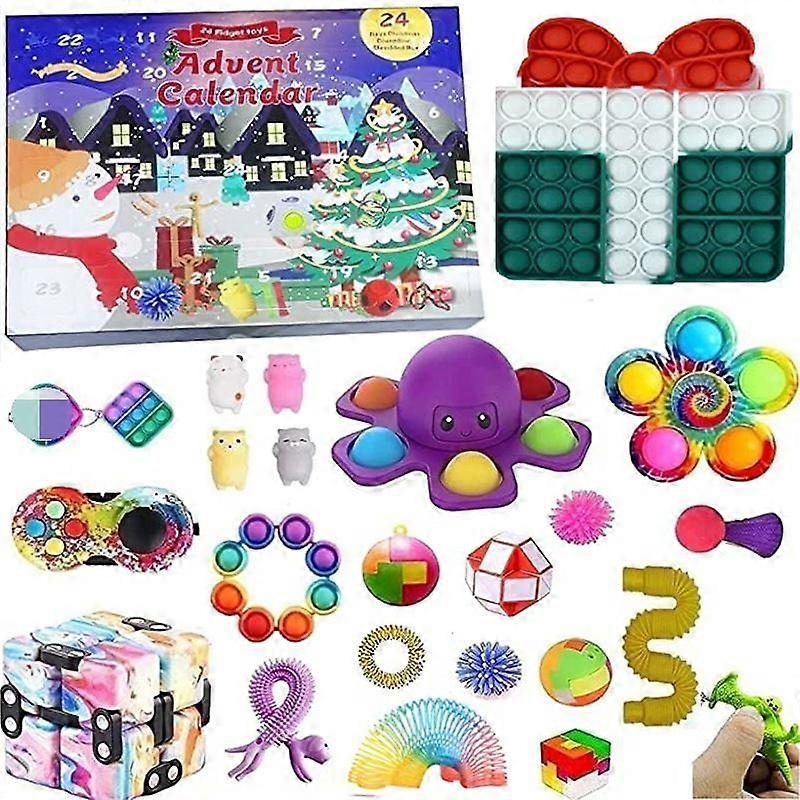 Decompression Christmas Countdown Calendar Blind Box Set Decompression Christmas Countdown Blind Box Gift Toys
