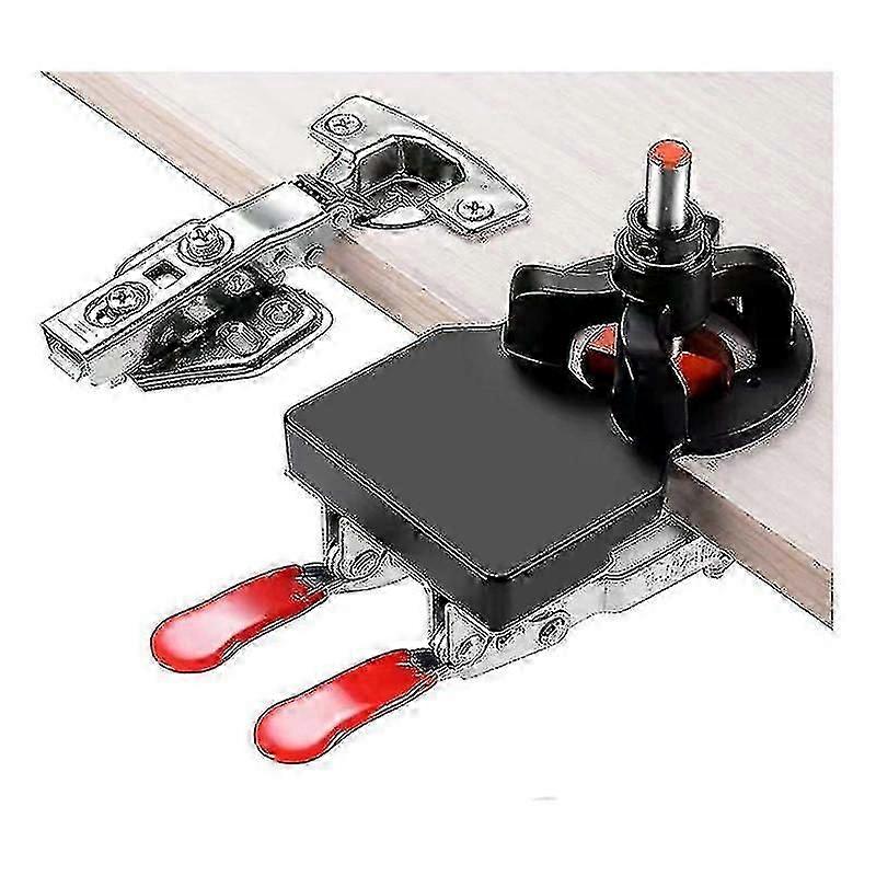 35mm Concealed Door Hinge Jig, Accurate Locking Cabinet Hinge Jig1pcs-black