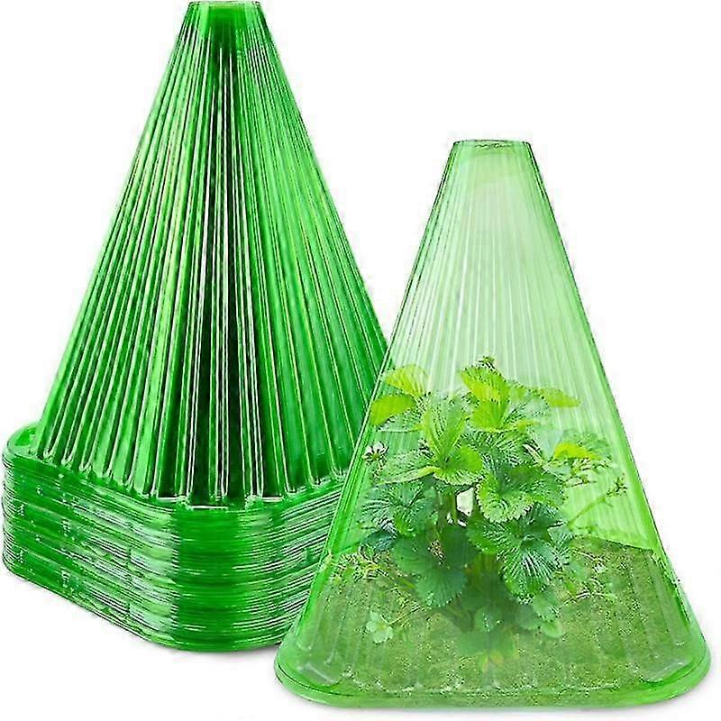 40 Pcs Plant Cover επαναχρησιμοποιήσιμο φως ημιδιαφανές διαφανές αντιπαγετικό κήπο εγκαταστάσεων καμπάνας θερμοκηπίου bs