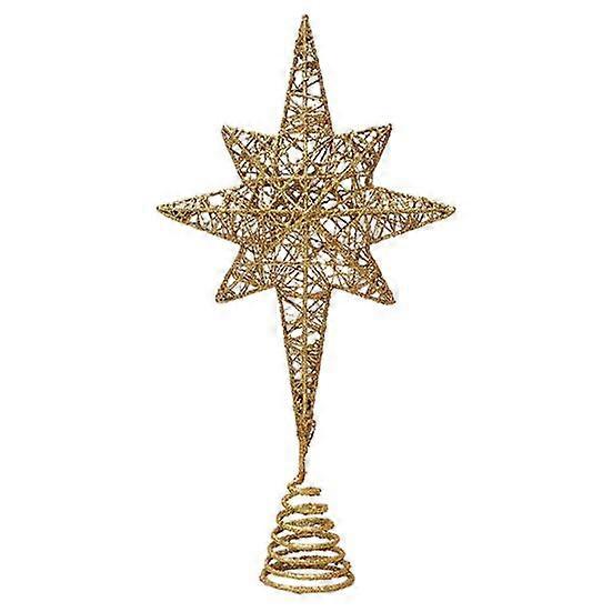 Christmas Tree Top Star Sparkling Bright Color Rustproof Hollow-out Design 3D Christmas Tree Top Ornament