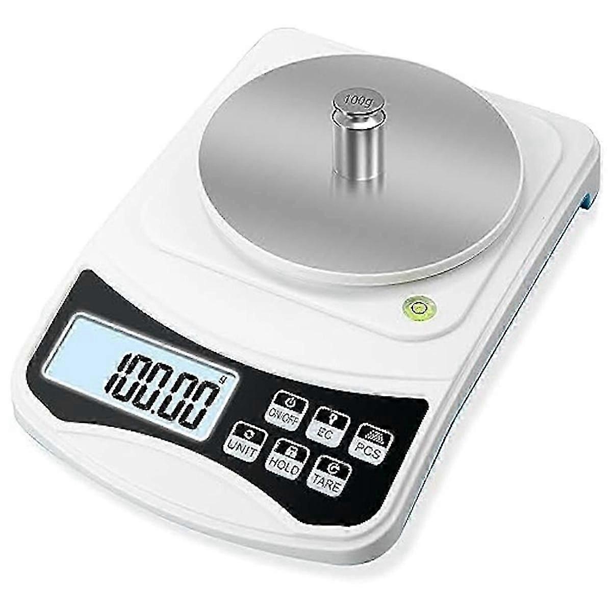 Digital Lab Scale, -Scale 1000G 0.01GAccuracy, Multi-Function High Precision Electronic Scale with 100G Weight JN
