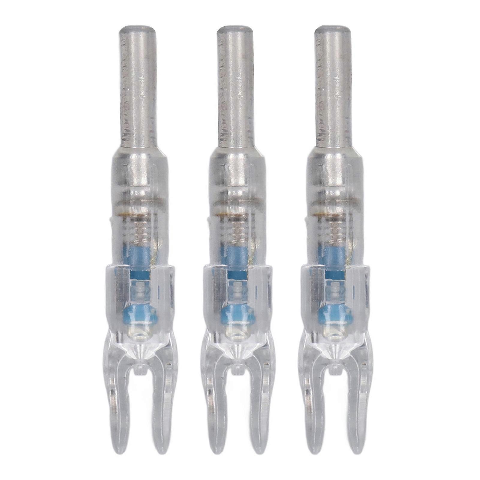 3PCS Lighted Nocks for Arrows Automatic Lighting 6.2mm Internal Diameter Archery Shaft Luminous Arrow Tail for Outdoor Blue 