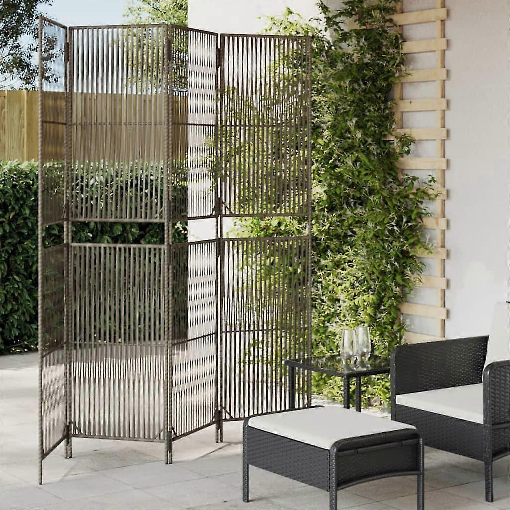 Screen 4 pcs. Gray Poly Rattan