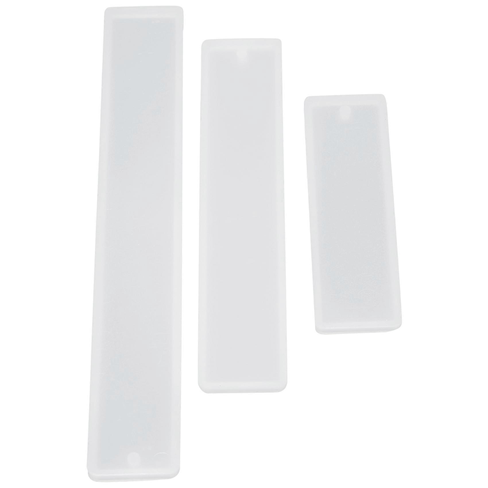 12 Pcs/Set Rectangle Silicone Bookmark Mold DIY Making Epoxy Resin