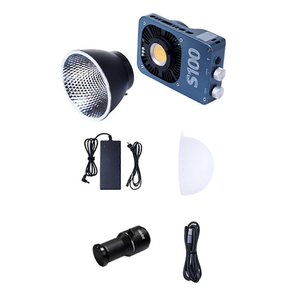 Dual Color Temperature COB LED Photography Light, Blue EU PLUG