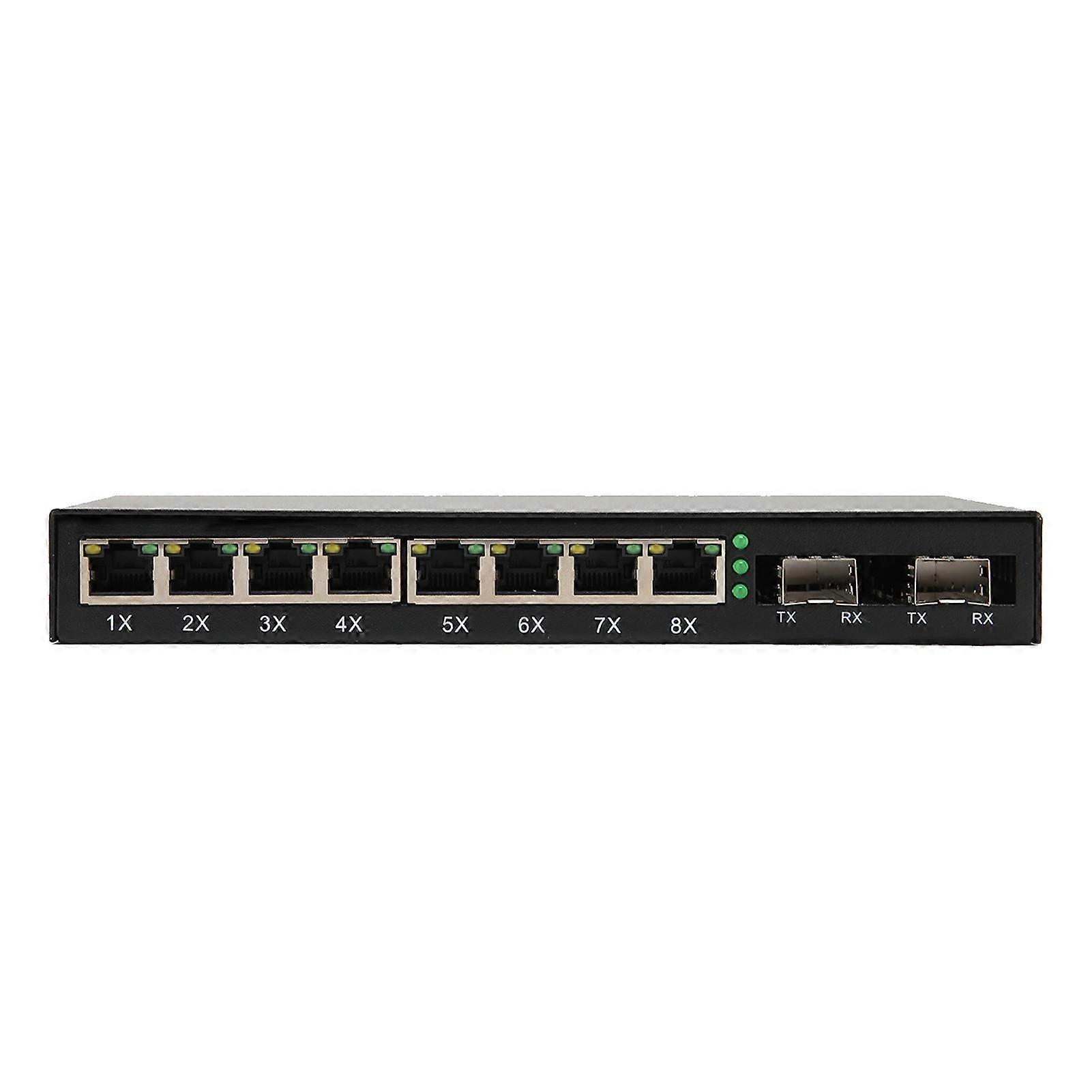 Switch8 Port Ethernet-Übertragung Adaptiver 10/100/1000M Gigabit Optischer Konverter für die Signalumwandlung
