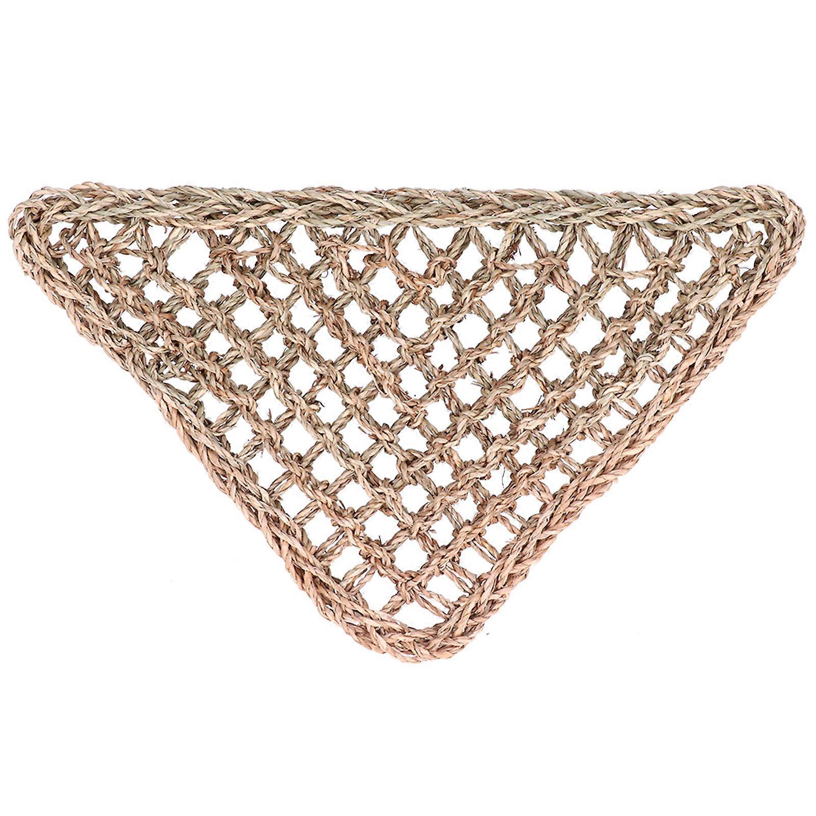 Triangular 32x32x42CM Lizard Hammock Animal Crawling Mat Straw Matress Reptile Hanging Bed