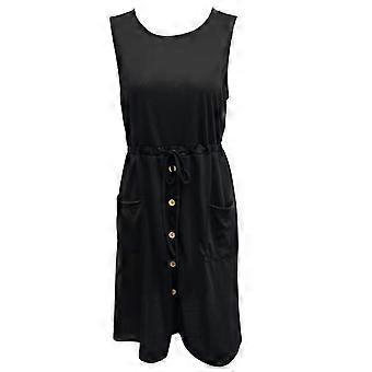 sachin and babi light blue dress Genuine Leather Dress Women Loose Fit Medium Length Sleeveless O-Neck High  Waist Pullover Dresses Black Red Casual Tank Dress