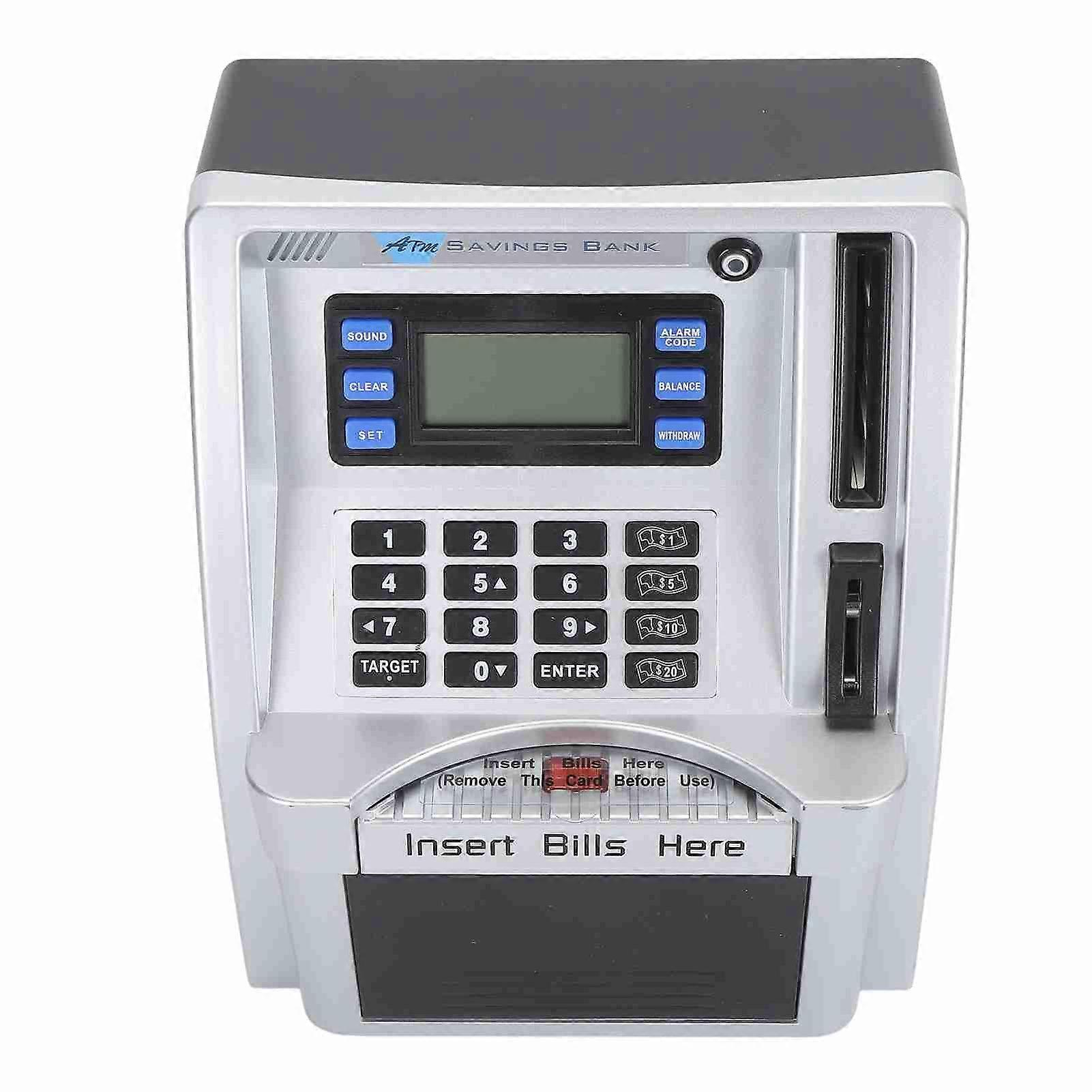 Electronic ATM Piggy Bank Creative Password Cash Coin Can Self Rolling Bill Cash Saving Box with LCD Screen 