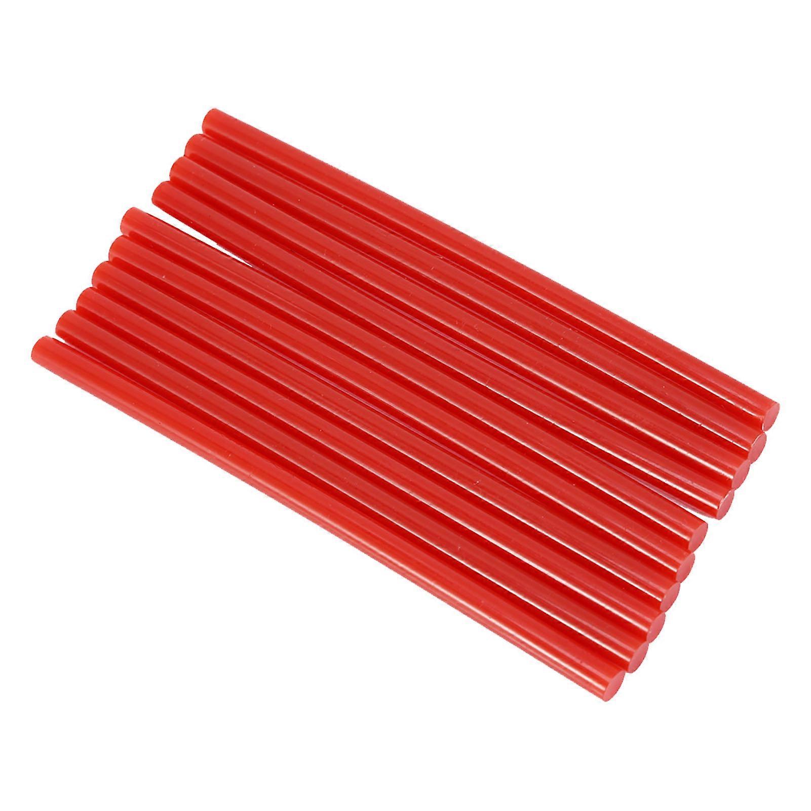 10pcs 7 x 150mm Coloured Hot Melt Glue Sticks for 20W Small Electric Glue Gun, Red