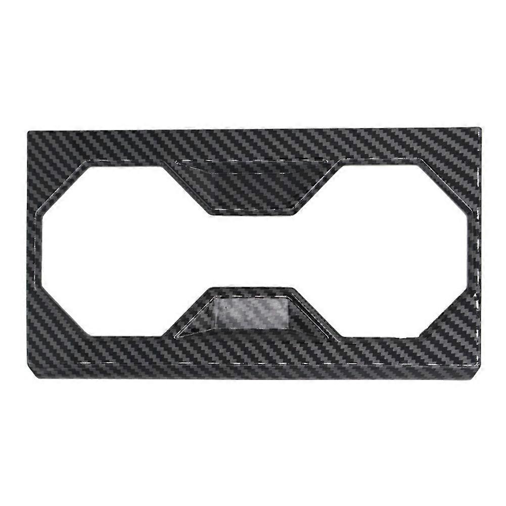 Center Console Cup Holder Cover for Tesla Bright Carbon Fiber Pattern