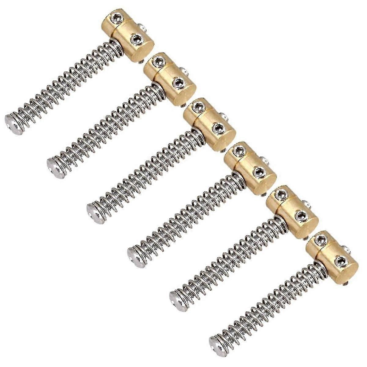 6pcs Guitar Compensated Bridge Brass Saddles Set Guitar Replacement Part