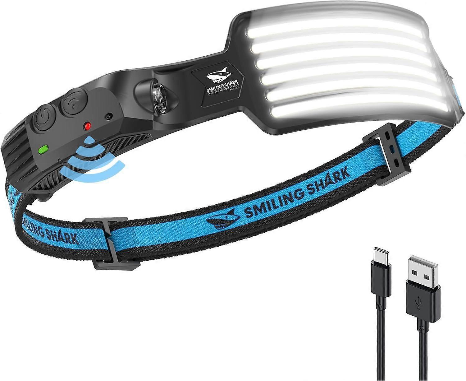 Headlamp - 6-LED Array with Motion Detection | Rechargeable Waterproof Outdoor Light