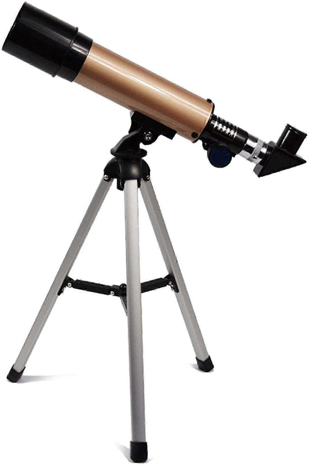 Professional Astronomical Telescope with Tripod Outdoor Monocular Zoom Telescope for Watching Moon Stars Gold