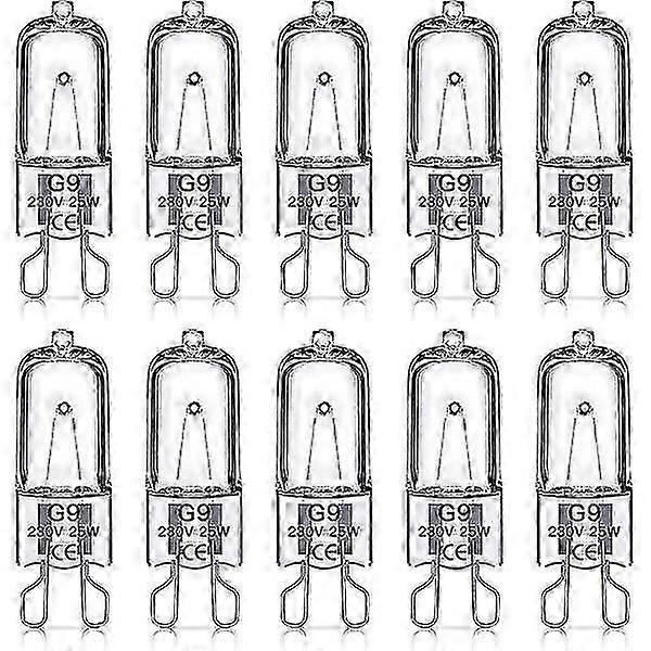 G9 Halogen Lamps 60w, 230v, 10 Pack 60w