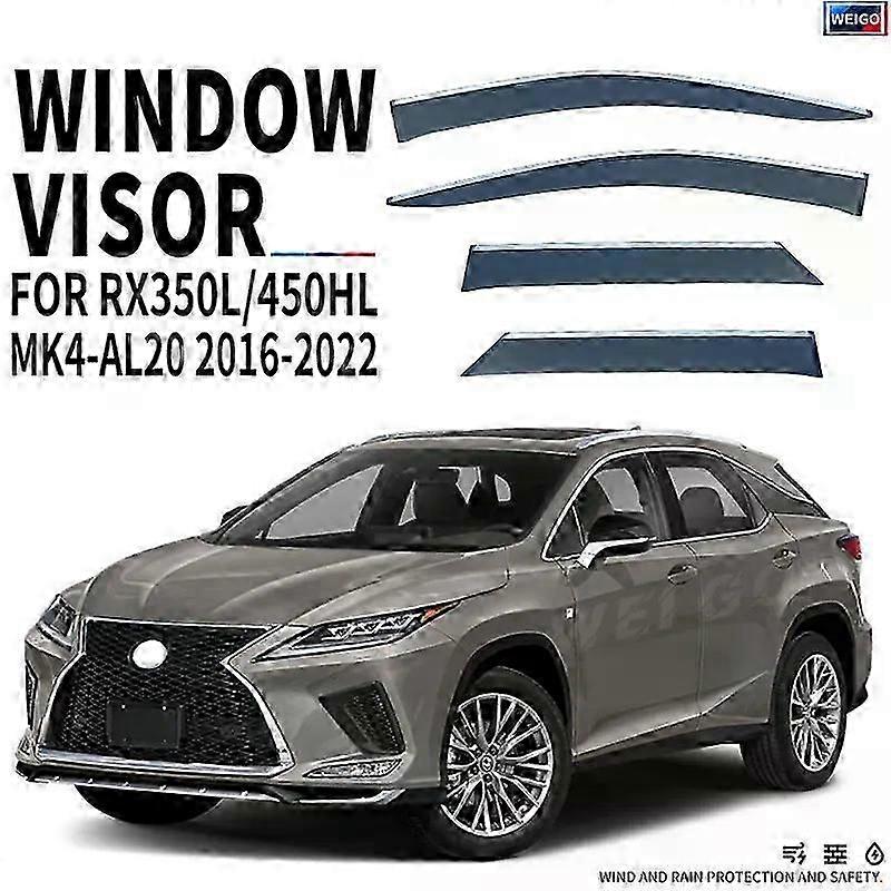 Applies To For Lexus Rx350l Rx450hl Mk4 Al20 2016-2022 Window Visor Vent Shades Ventvisor Wind Deflectors Visors Rain Visor