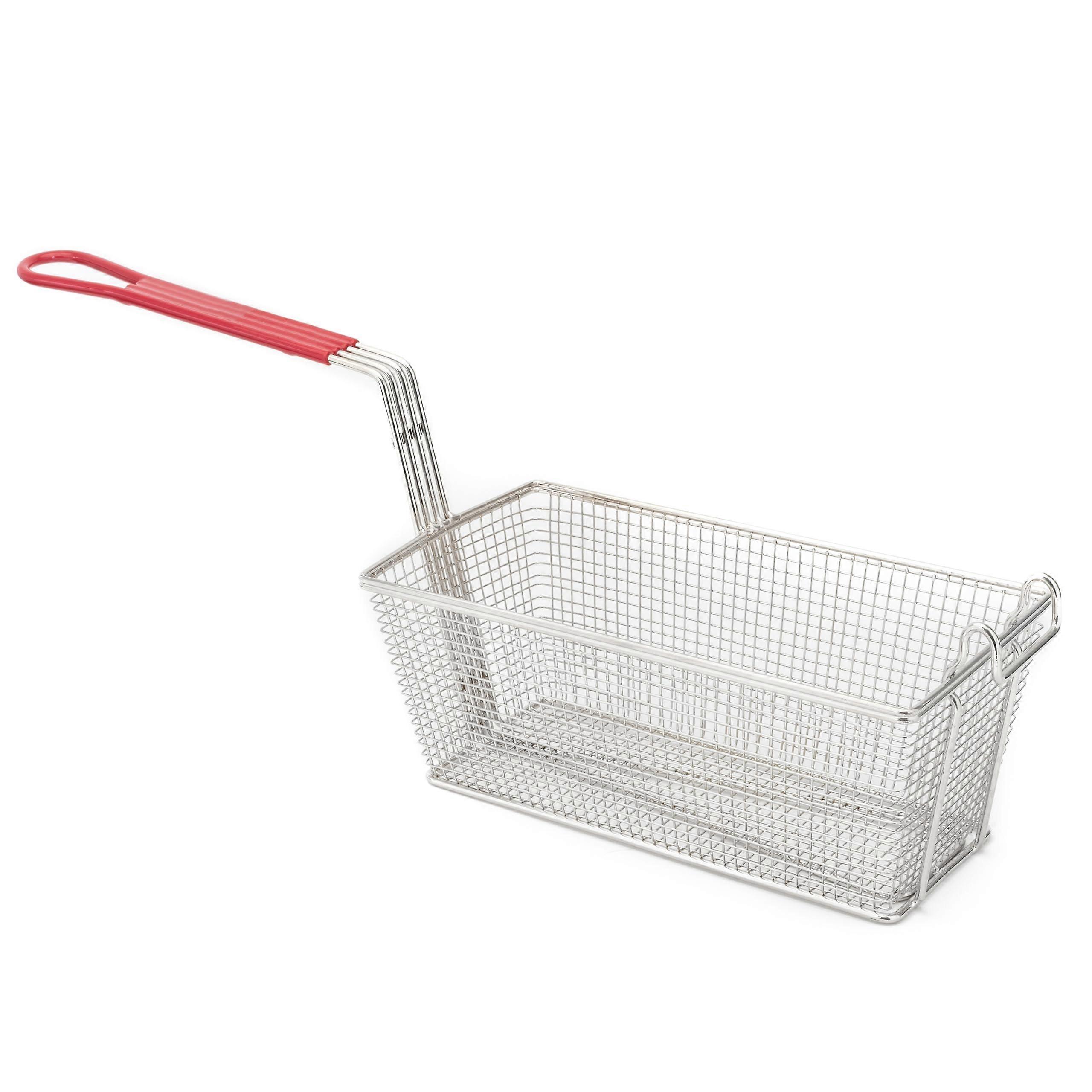 FBR13612 127/8' Length x 61/2' Width x 53/8' Depth, Fryer Basket with Red Handle