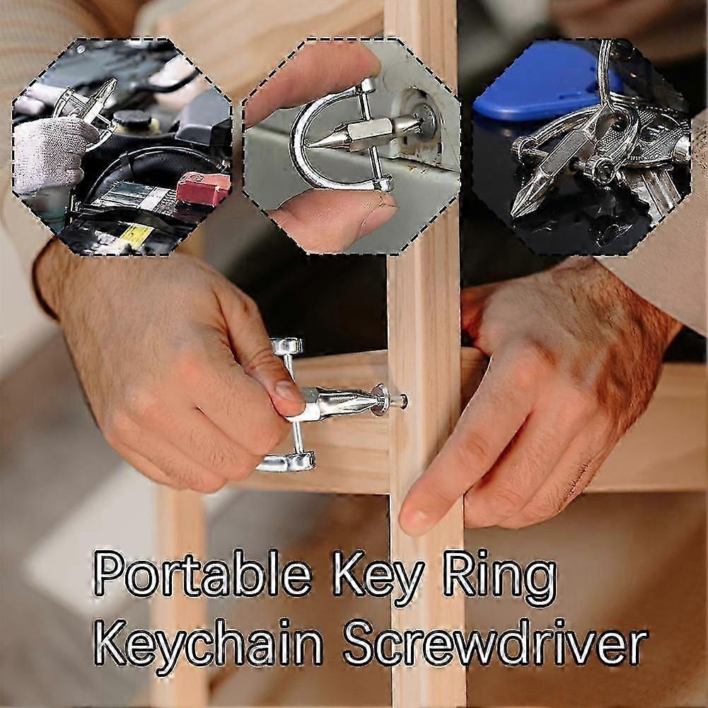 Portable Key Keychain Screwdriver Multifunction Repair Tool