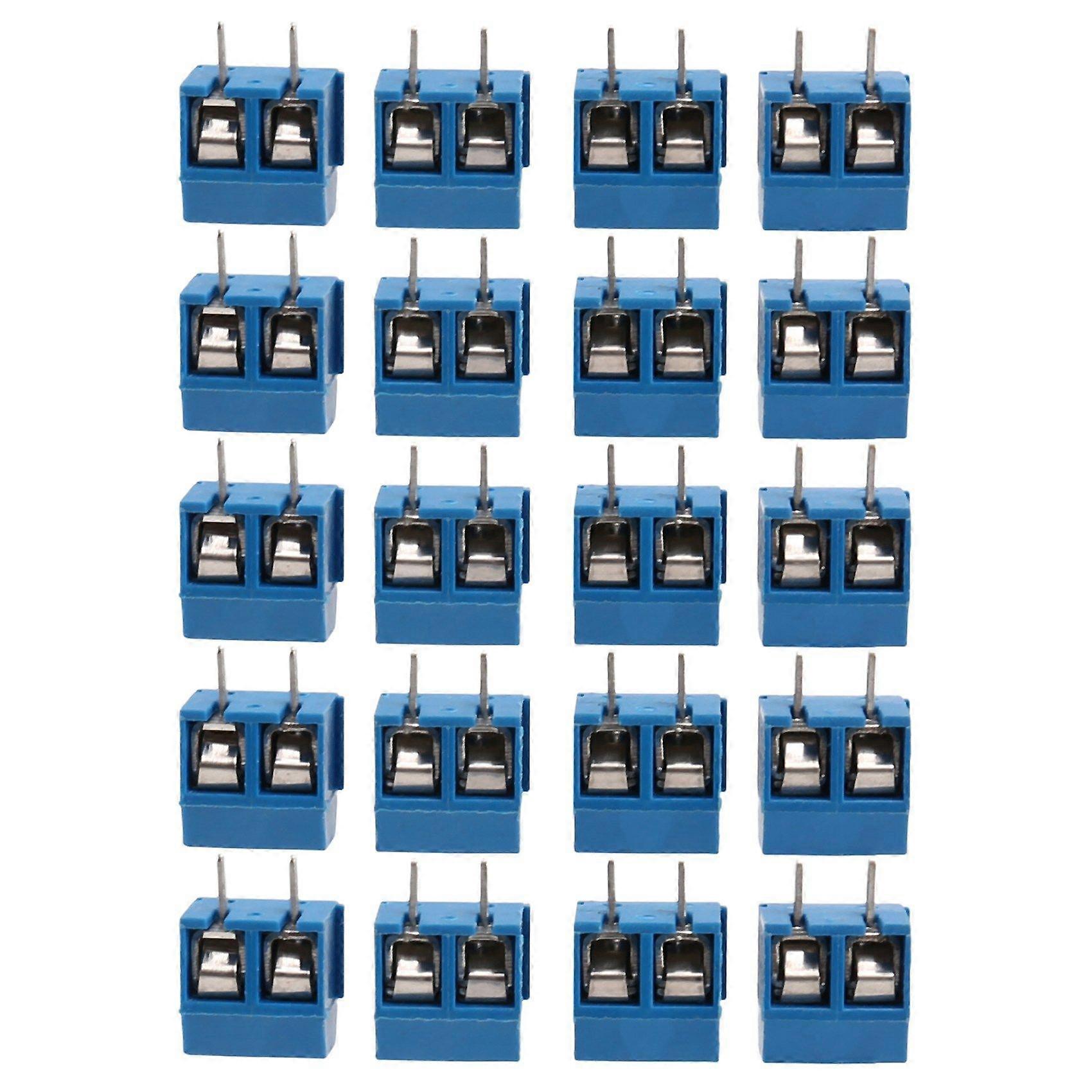 2-Pin Screw Terminal Block Connector 5.08mm Pitch Panel PCB Mount, 20Pcs